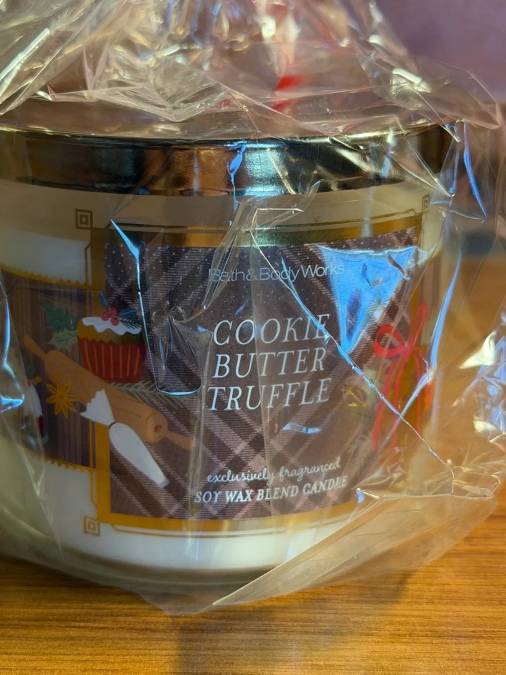 NEW Cookie Butter Truffle 3-Wick Candle 25-45 burn hours 14 oz Bath & Body Works - Picture 5 of 6